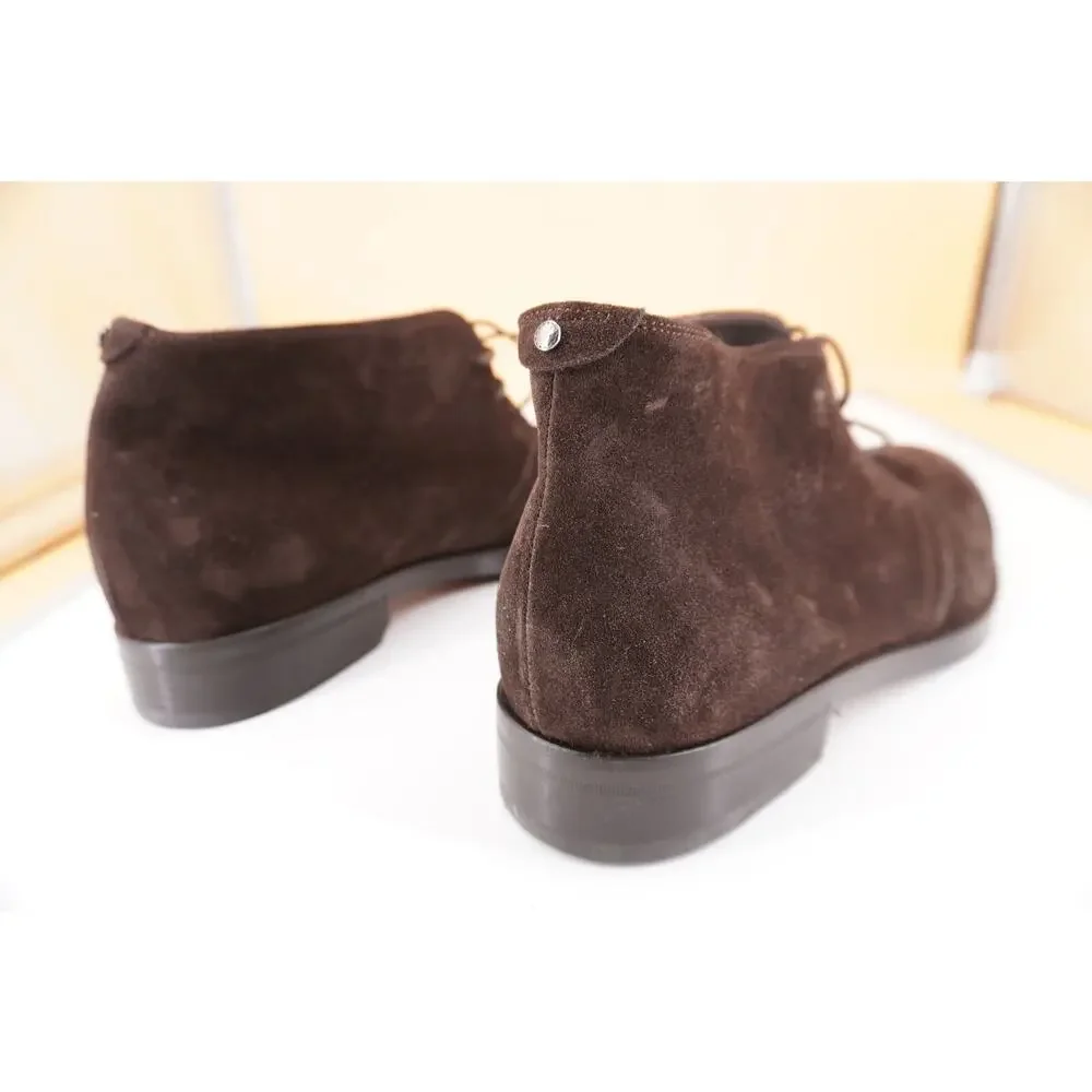 Canali Dark Brown Suede Chukka Hiking Boots Size 12 Lace Up $645 New Ankle